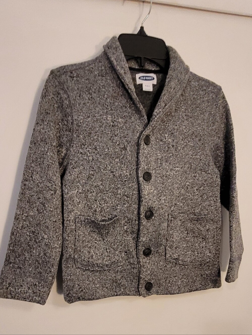 Old Navy Youth/boys Gray Sweater Jacket- Soft V-Neck